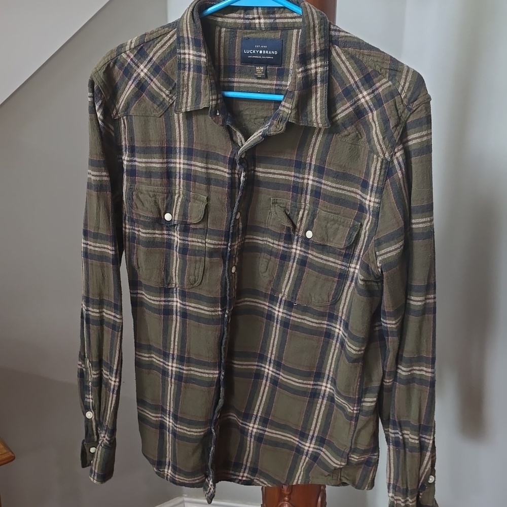 Lucky Brand Indigo western long sleeve shirt